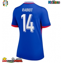 Camisa de Futebol França Adrien Rabiot #14 Equipamento Principal Mulheres Europeu 2024 Manga Curta